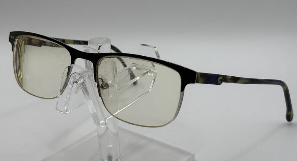 Carrera Eyeglasses Frame Black Gold Half Rim Yellow Lenses